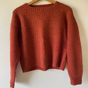 Handmade Vintage Sweater size Medium color rust